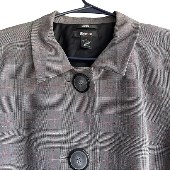 Style & Co Stretch Front Buttons Blazer Jacket Size 10 - Picture 3 of 8